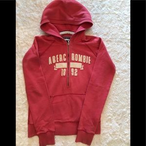 Y2K Abercrombie & Fitch Pink Half Zip Hoodie